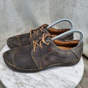 Josef Seibel Shoes Womens EU 37 US 6.5 Brown Leather Fergey 20 Mocassins